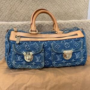 Louis Vuitton blue denim neo speedy